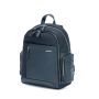 SQUADRA - S Backpack in Leather and  Nylon - Navy Blue