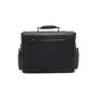 SQUADRA - Leather and Nylon Briefcase with Flap-Black