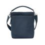 SQUADRA - Leather and Nylon Large Crossover with Handle - Navy Blue