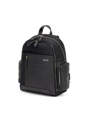 SQUADRA - Leather and Nylon Small Backpack