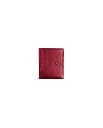 PRATICO - Leather Card Holder-Red