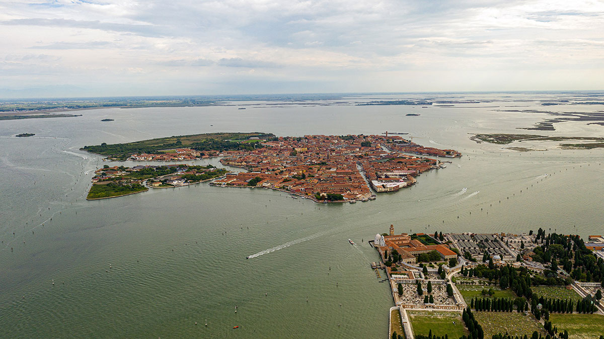 panoramica dell'isola di Murano a Venezia